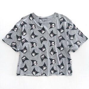 Sanrio Kuromi Print Crop Tee Size Large New